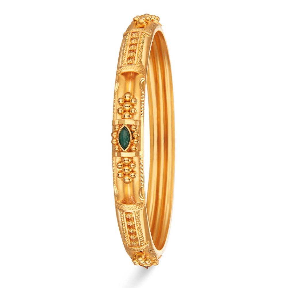Emerald 14k Gold Bangle