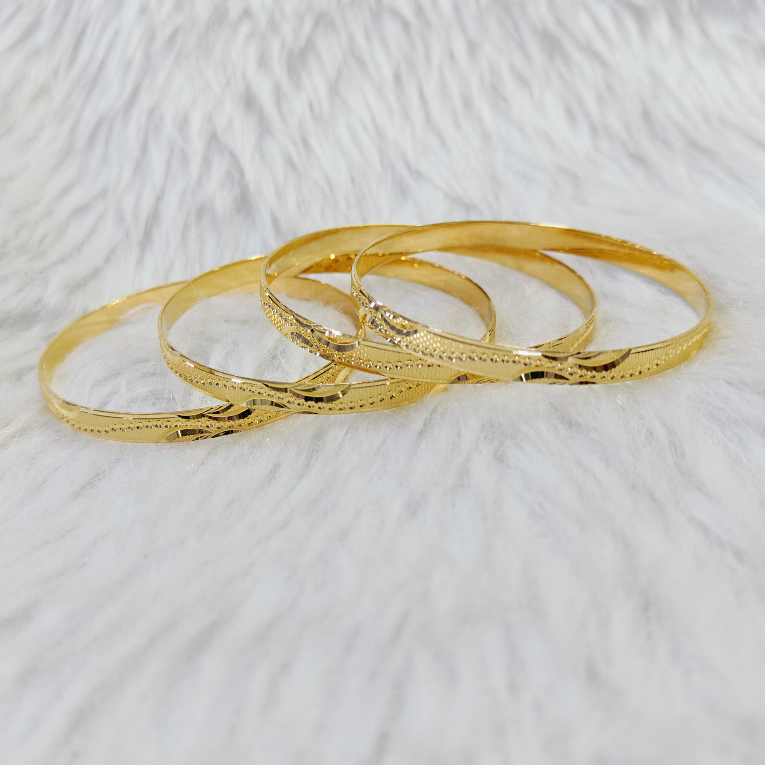 22K Gold Designer Four Piece Bangles