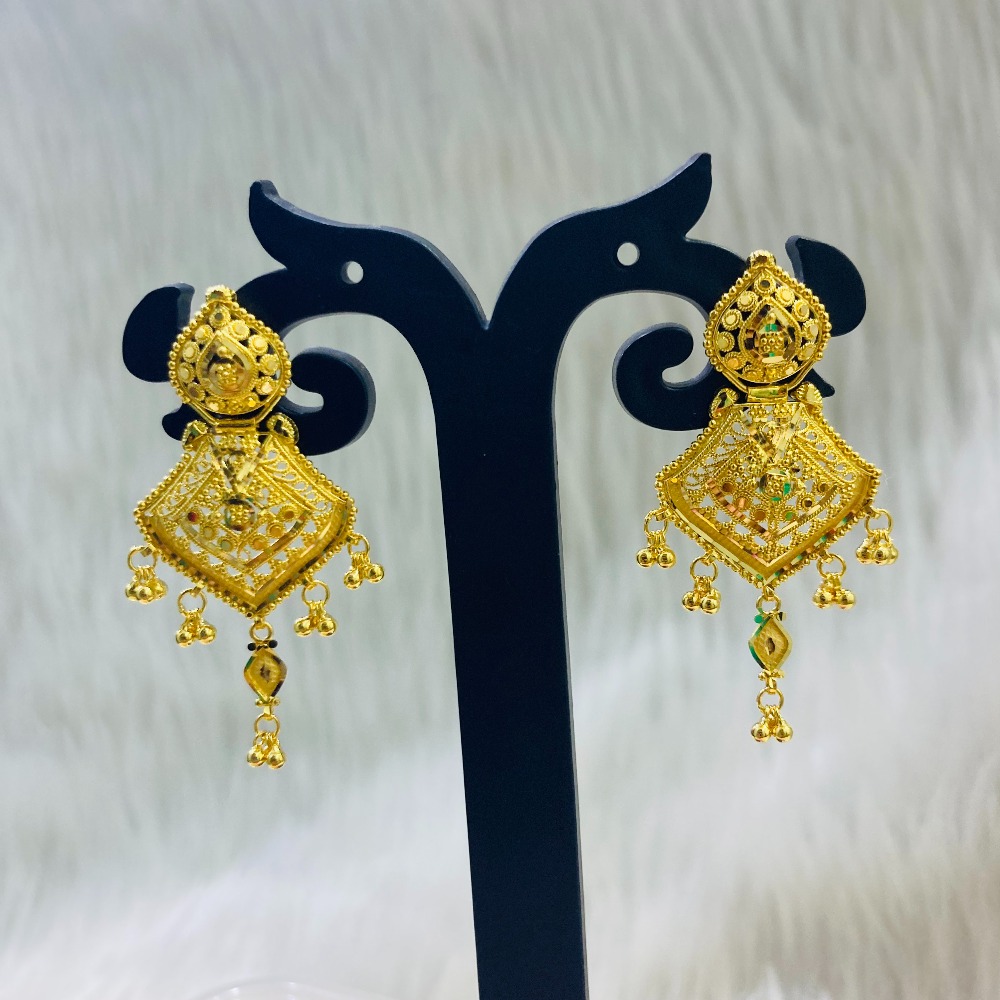 916 Gold Latkan Earrings