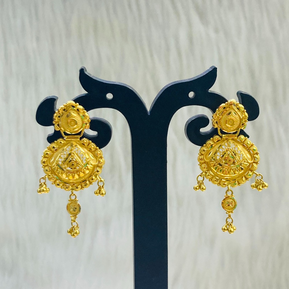 22K Gold Designer Earring For Women