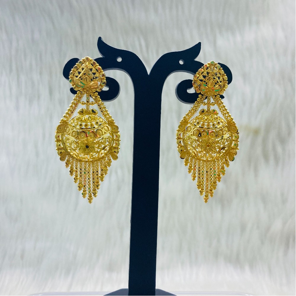 916 Gold Fancy Earrings