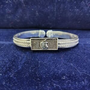 70K Silver Apple Design Kada For Men