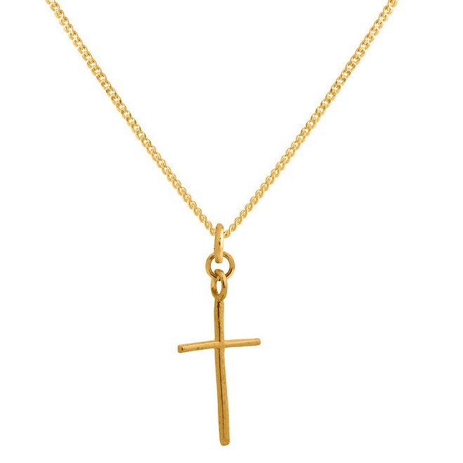 Gold Everyday Exalted Cross Charm Necklace