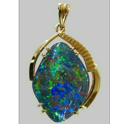 Gold With Color Stone Pendant