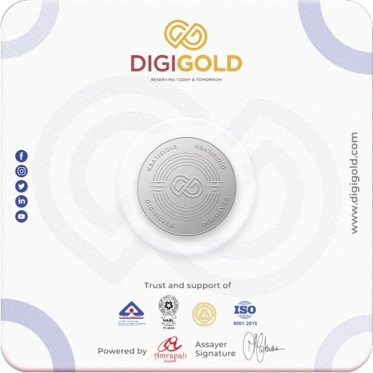 Digigold 20 gram silver coin 24k (99.9%) - Image 4