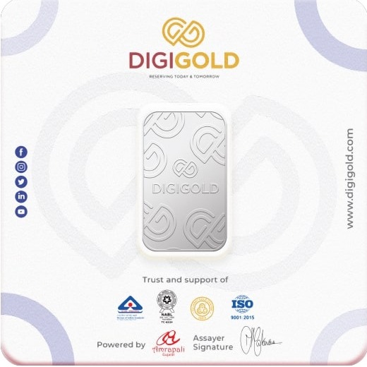 Digigold 50 gram silver mint bar 24k (99.9%) - Image 4