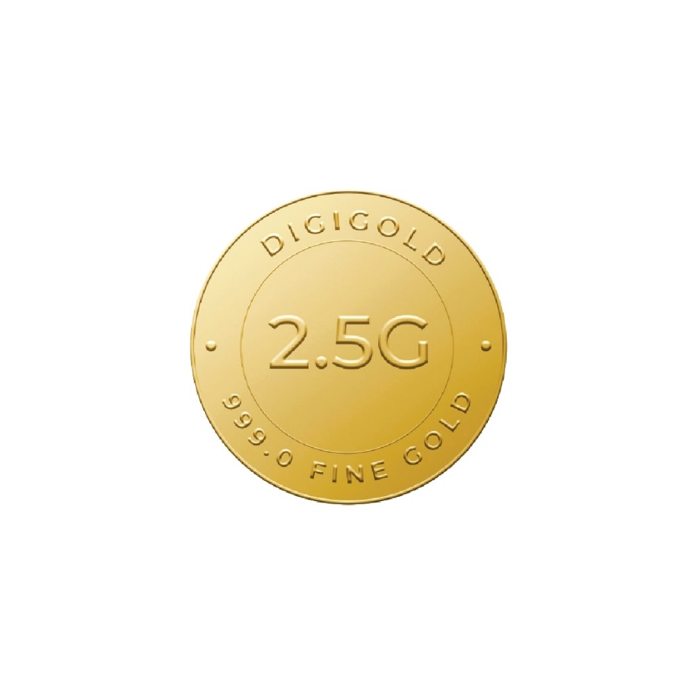 Digigold 2.5 gram gold coin 24k (99.9%)