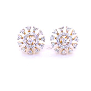 Jaze Cluster Diamond Stud Earrings