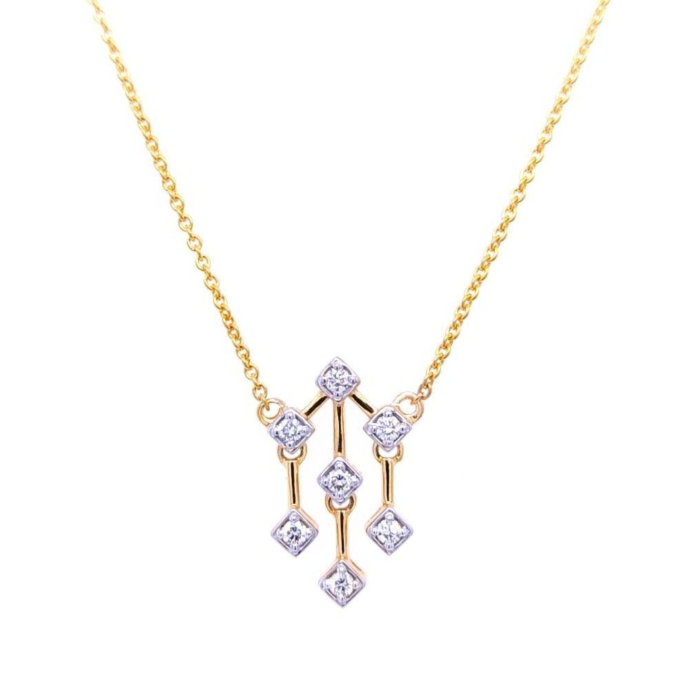 Radial shimmer diamond mangalsutra