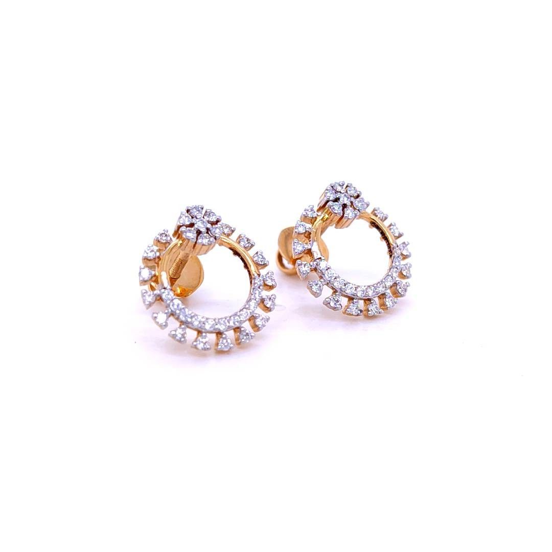 Sublime circle diamond earrings - Image 2