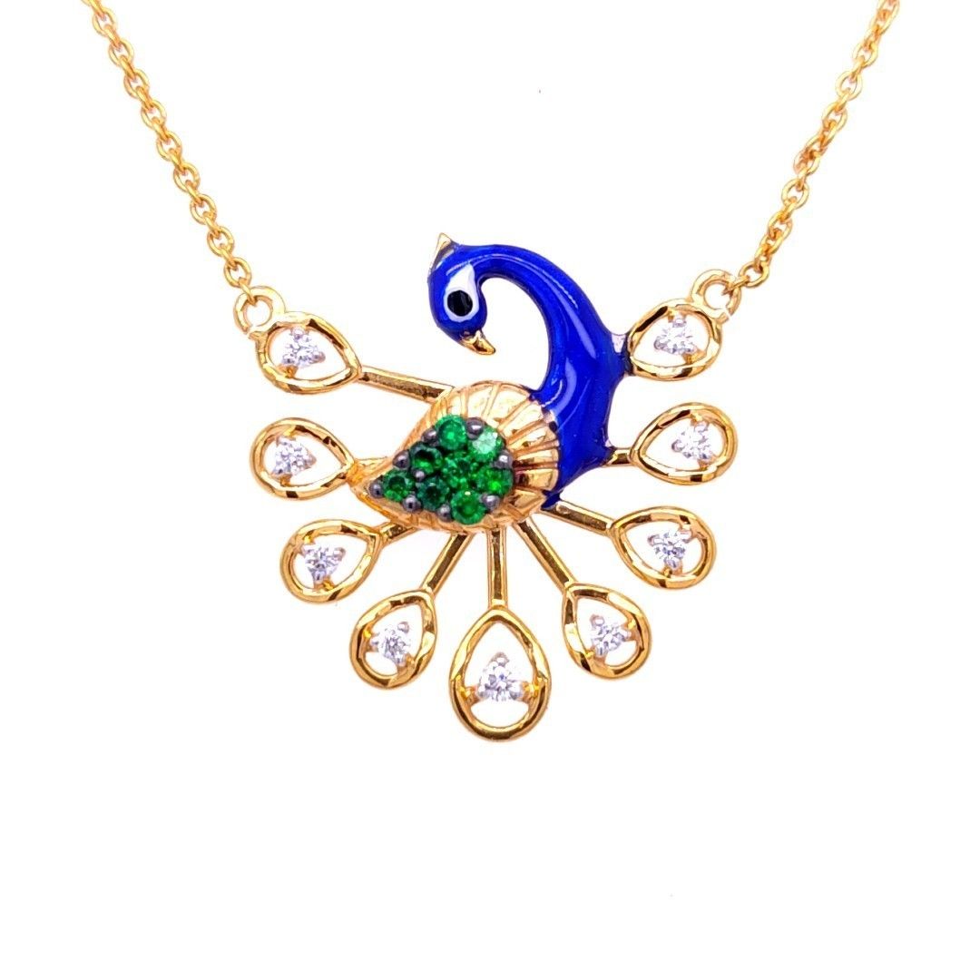 Magnificent Peacock Diamond Necklace - Image 2