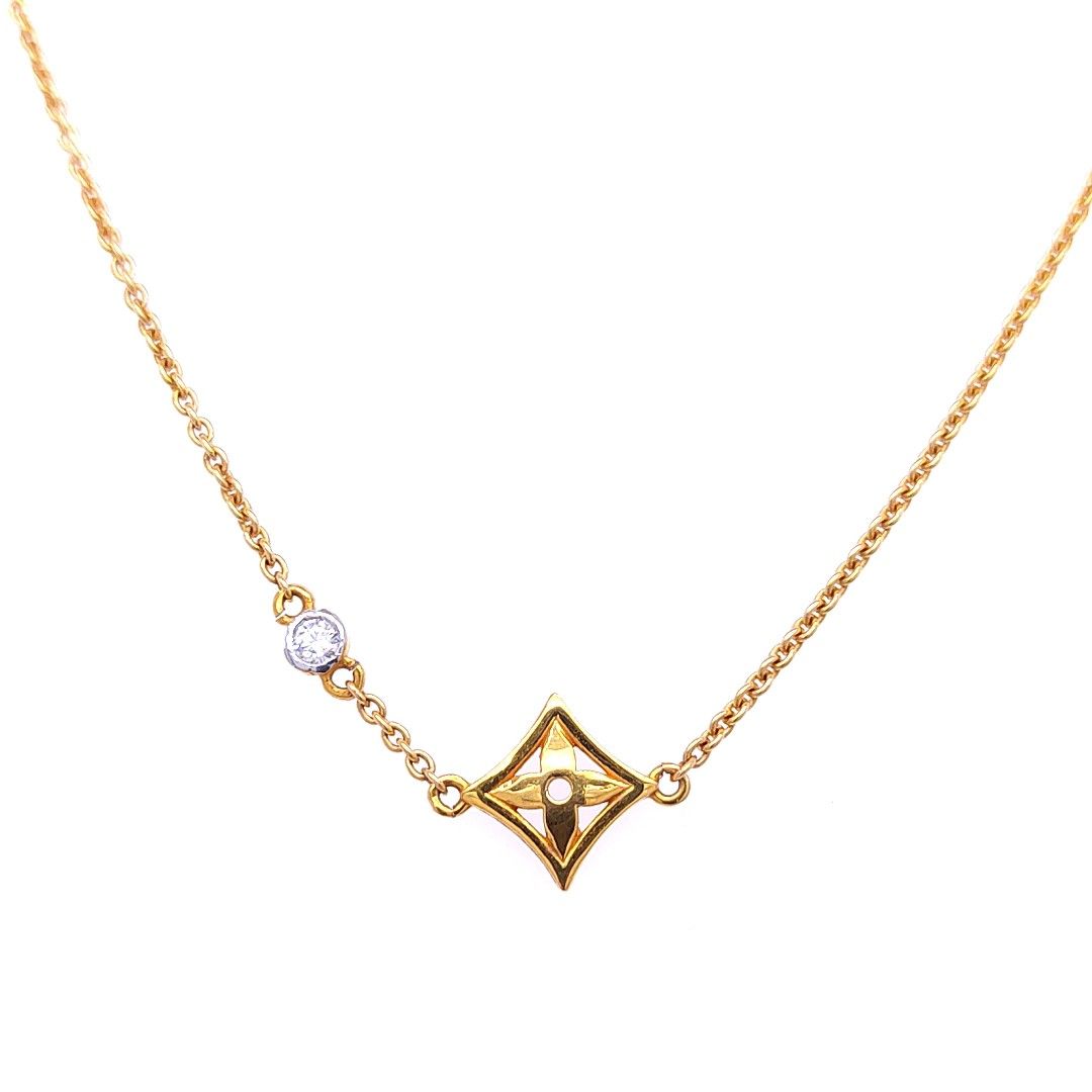 14K Gold Natural Diamond Necklace - Image 3