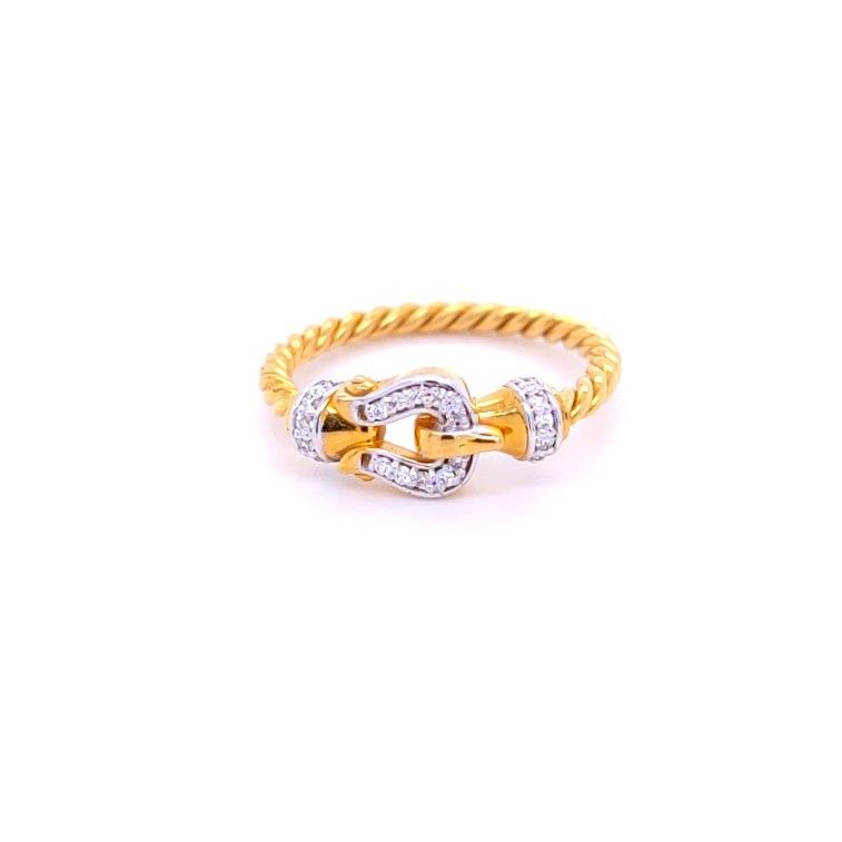 Petite Buckle Diamond Ring
