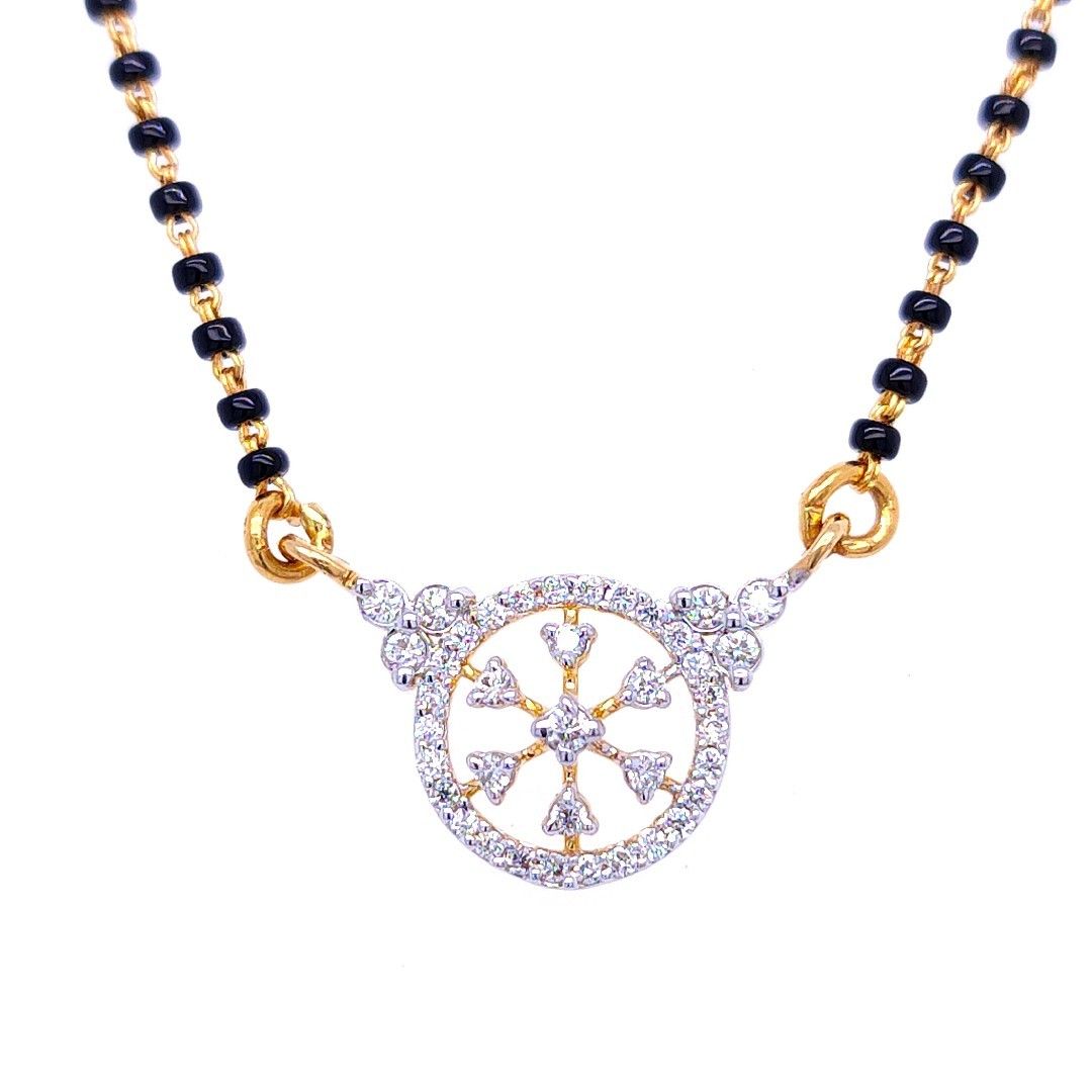 Serene Delight Diamond Pendant Set Mangalsutra - Image 3