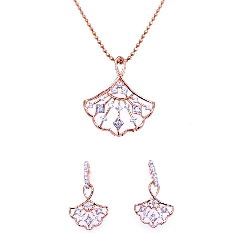 Mesmerising diamond pendant and earring set
