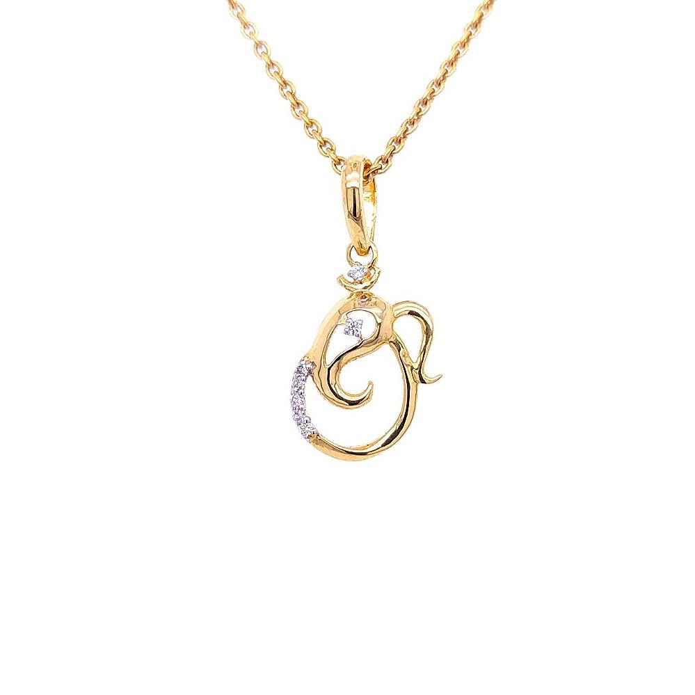 Elegant Lord Ganesh Diamond Pendant - Image 3