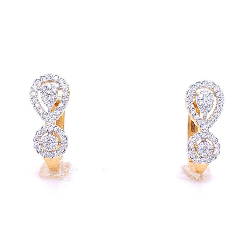 Surreal fancy diamond hoop earrings - Image 2