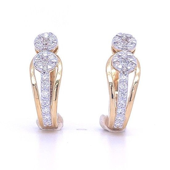 Dazzling Eternity Diamond Hoop Earrings - Image 2