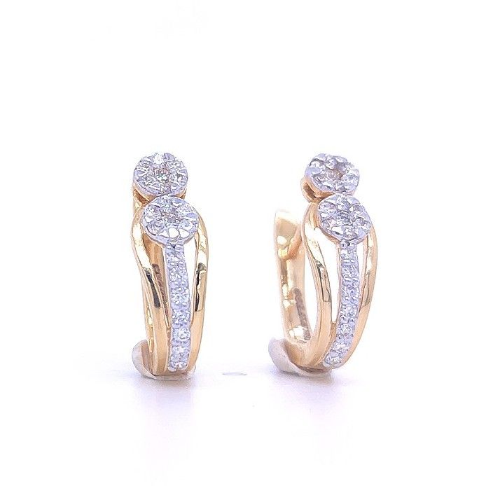 Dazzling Eternity Diamond Hoop Earrings