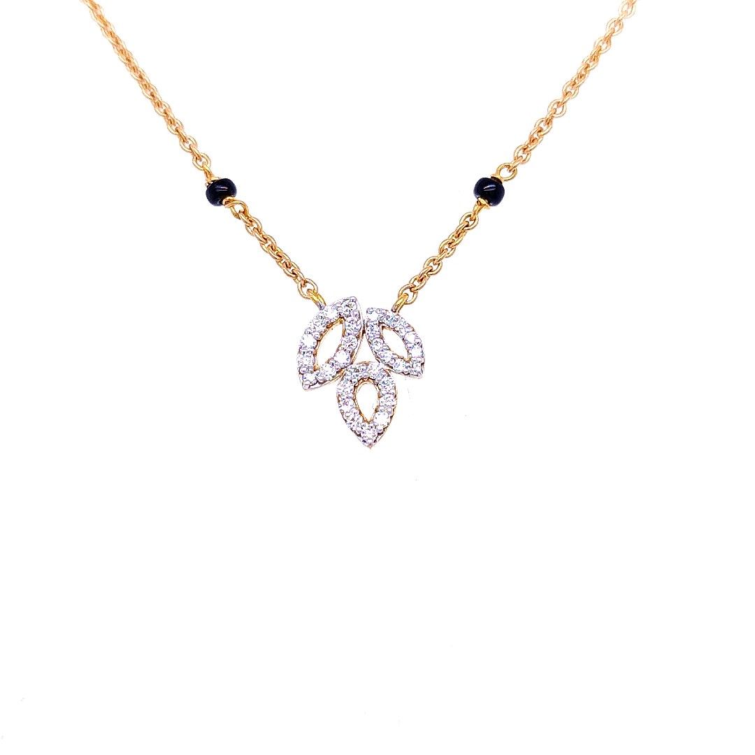 Stylish cluster diamond mangalsutra - Image 2