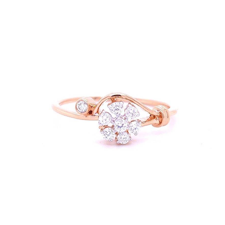 Contemporary floral look diamond ring - Image 2