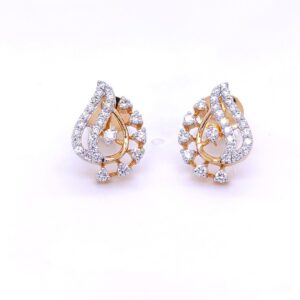 Flourishing lush stud diamond earrings
