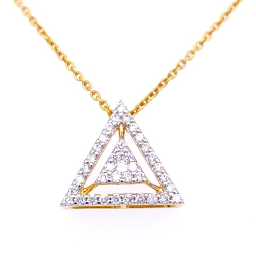 Whimsical triangular pendant