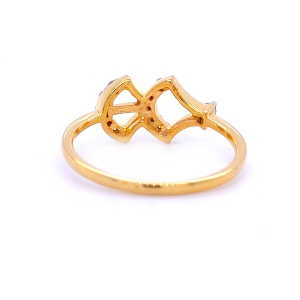 Miraculous double curve diamond ring - Image 3