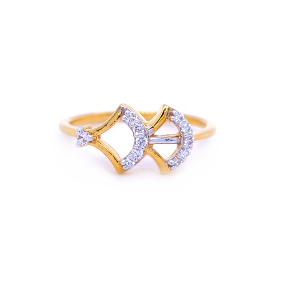 Miraculous double curve diamond ring - Image 2