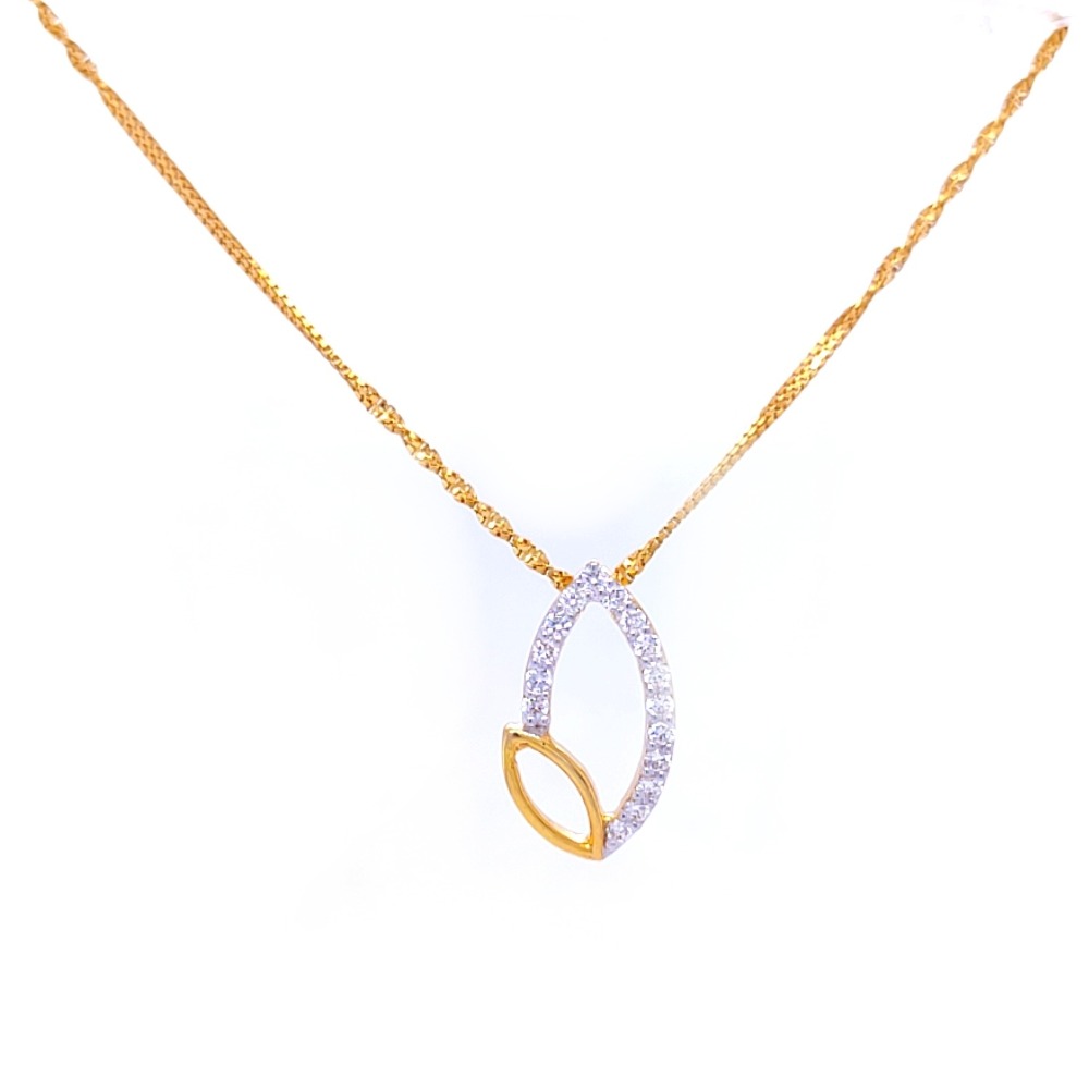 Lotus two way pointed diamond pendant - Image 2