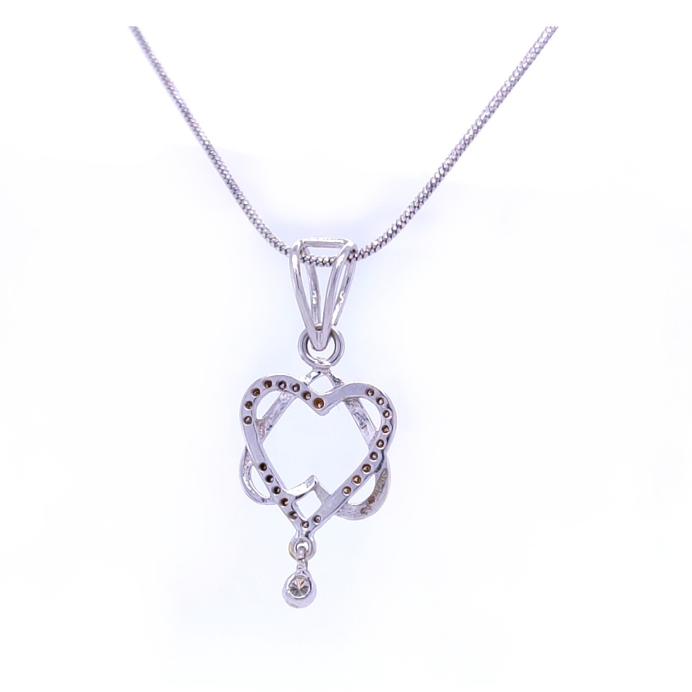 Valentino diamond pendant in white gold - Image 4