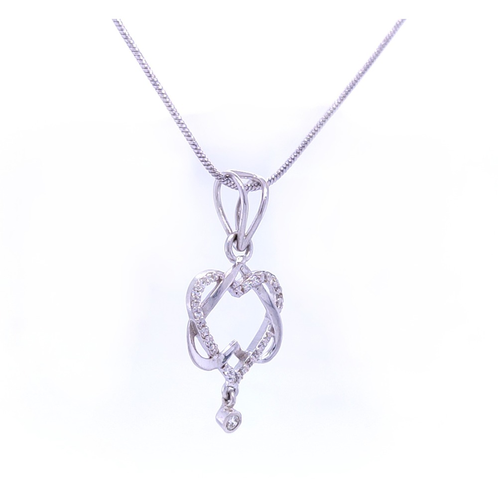 Valentino diamond pendant in white gold - Image 3