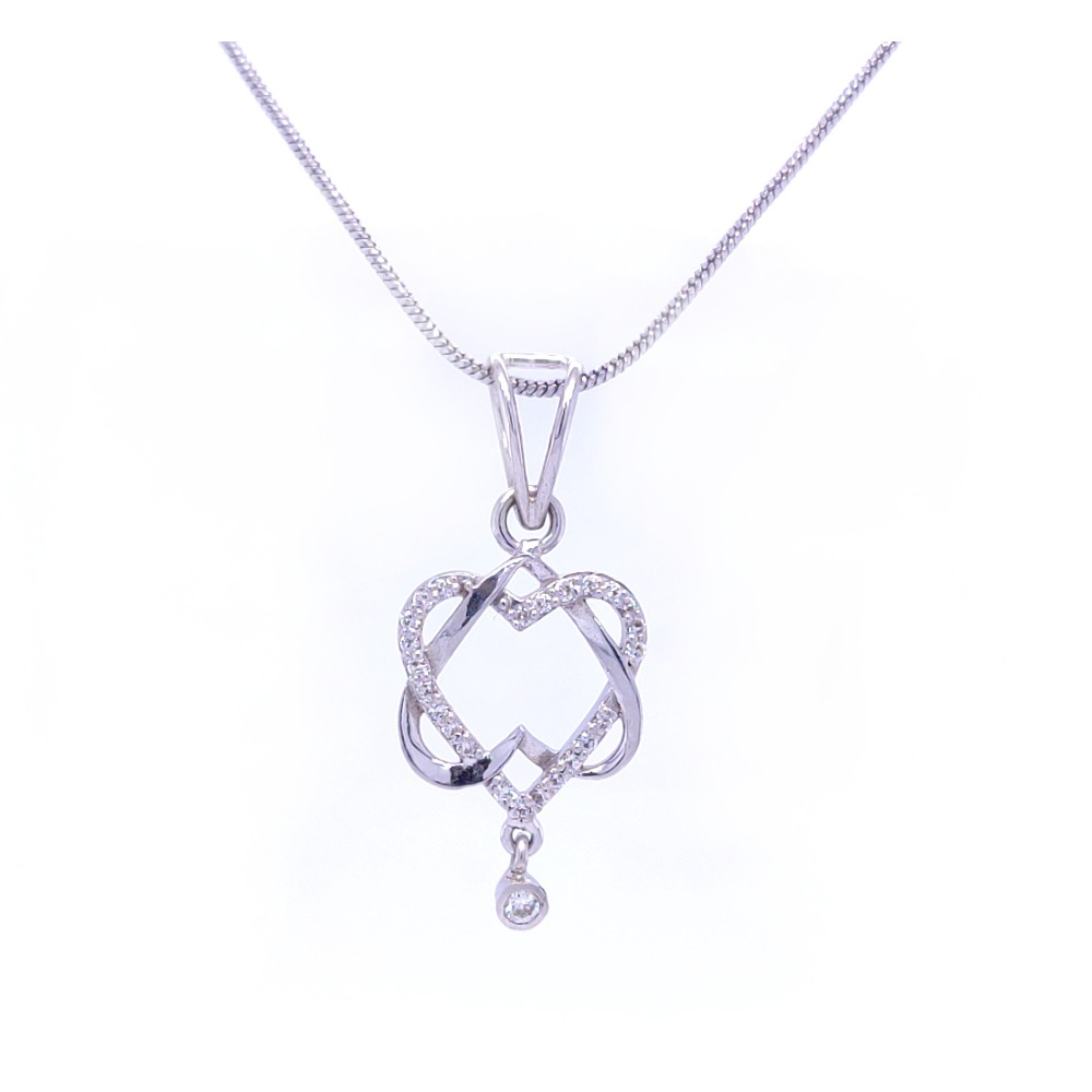 Valentino diamond pendant in white gold - Image 2