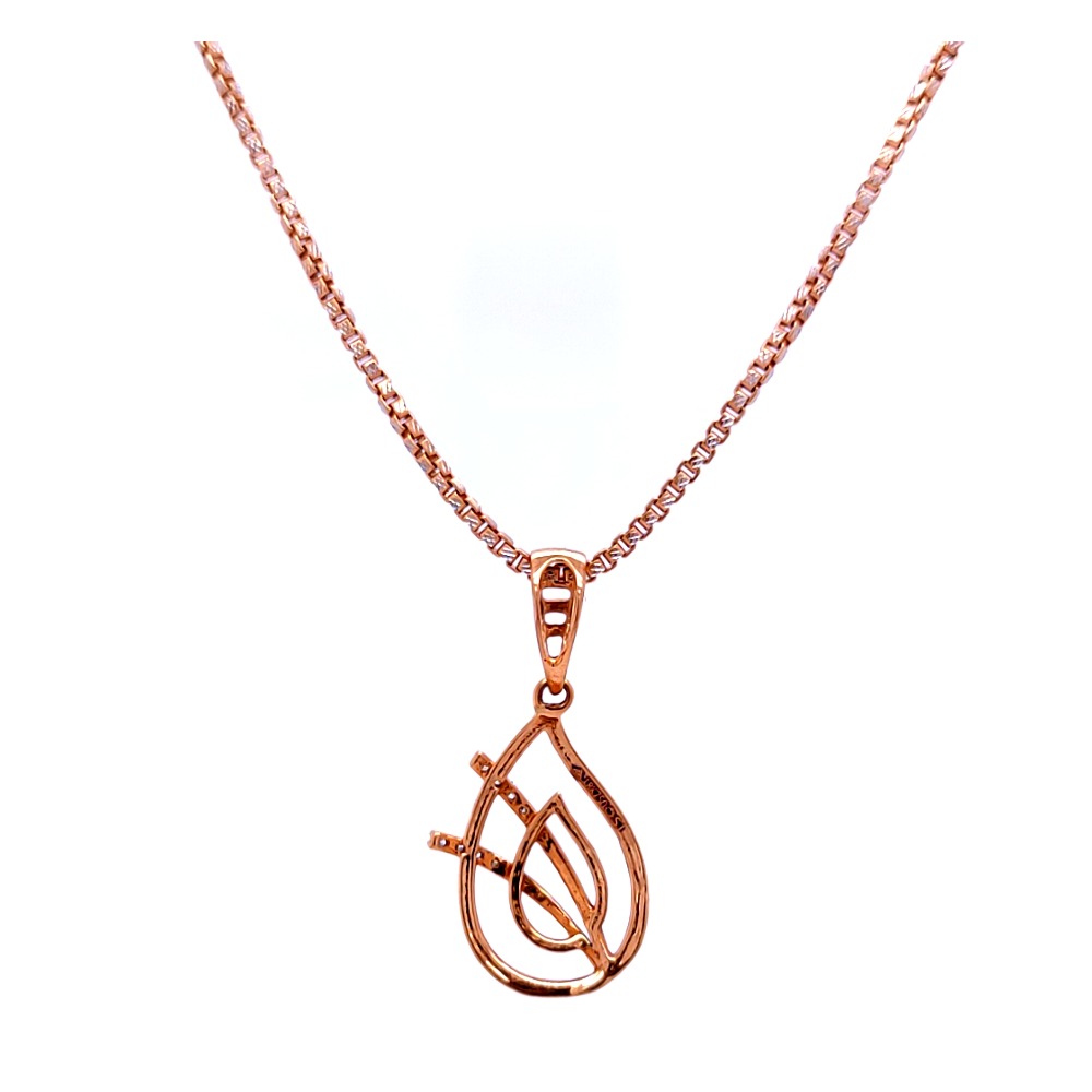 Belissima rosegold diamond pendant - Image 2