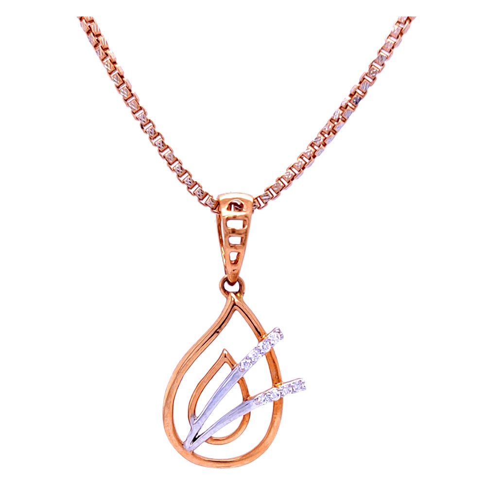 Belissima rosegold diamond pendant