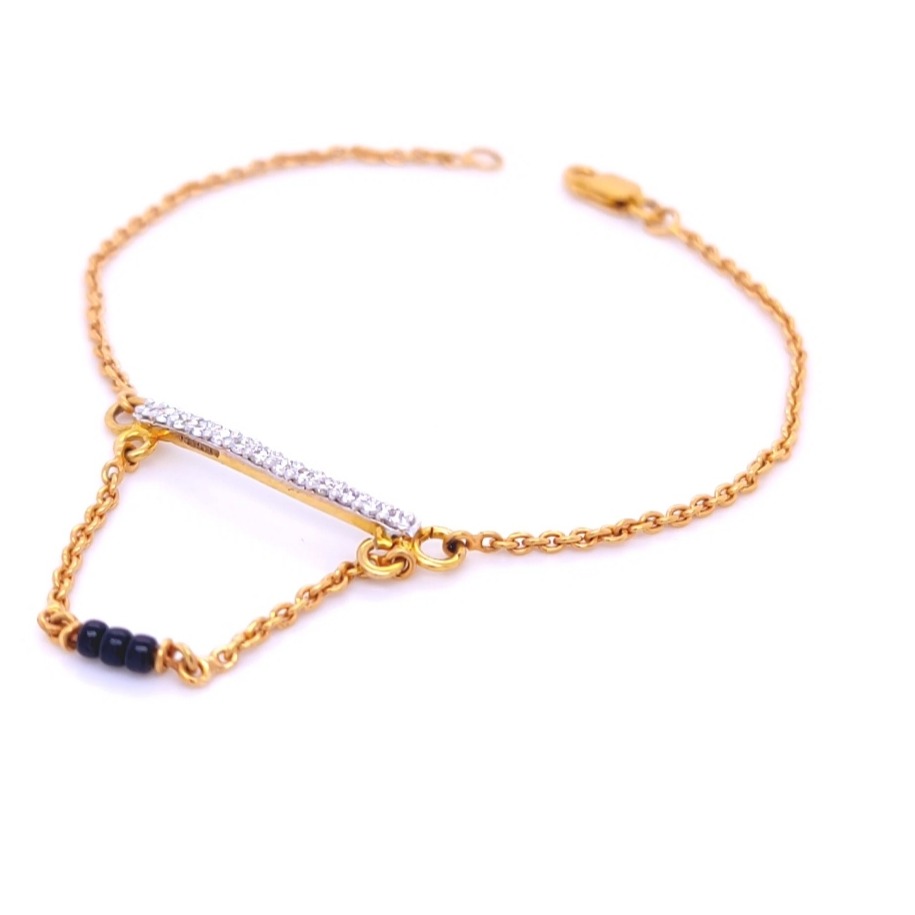 Marina series diamond chain drop bracelet - Image 3
