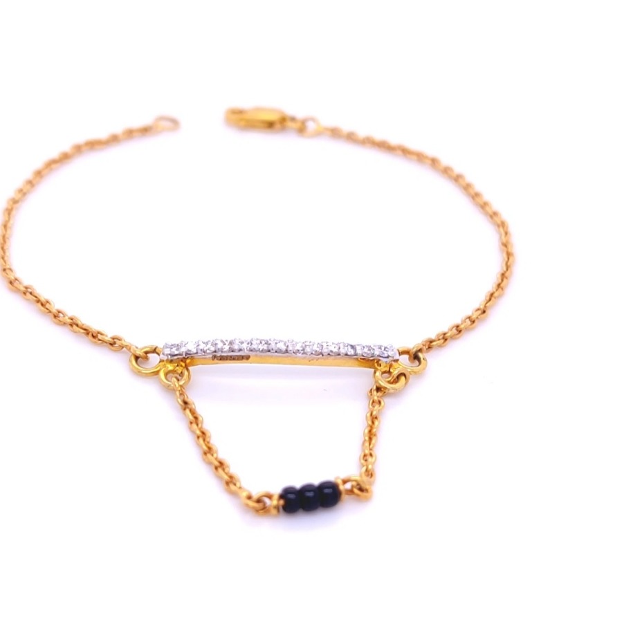 Marina series diamond chain drop bracelet - Image 2