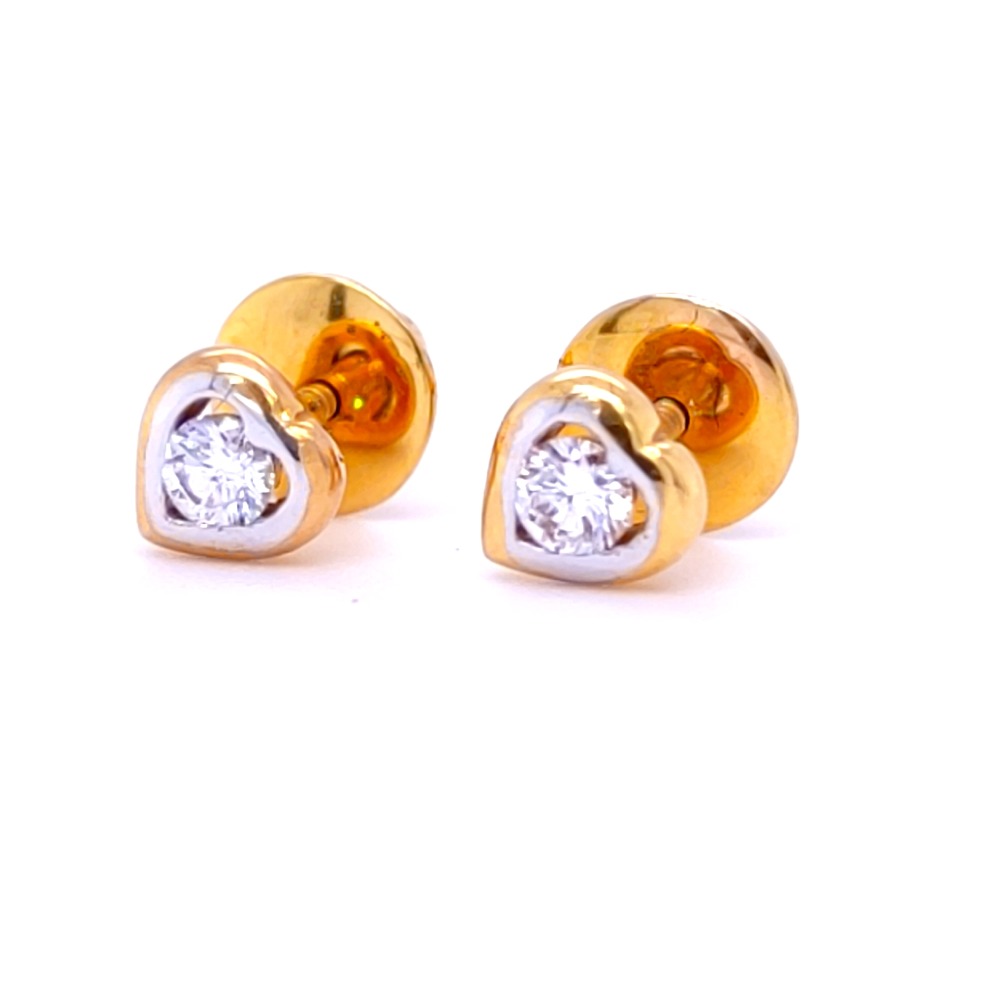 Heart shape diamond earring - Image 4