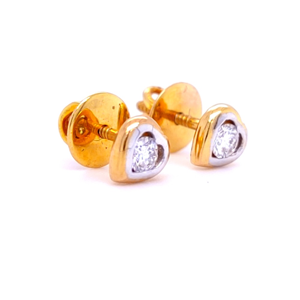 Heart shape diamond earring - Image 3