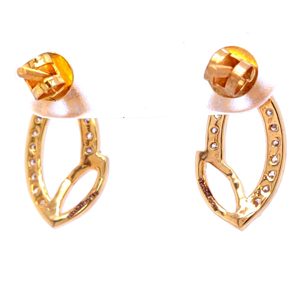 Two way pointed diamond earring - Image 3