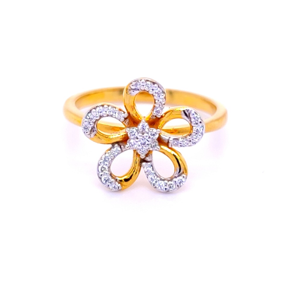 Alluring flora diamond ring for her