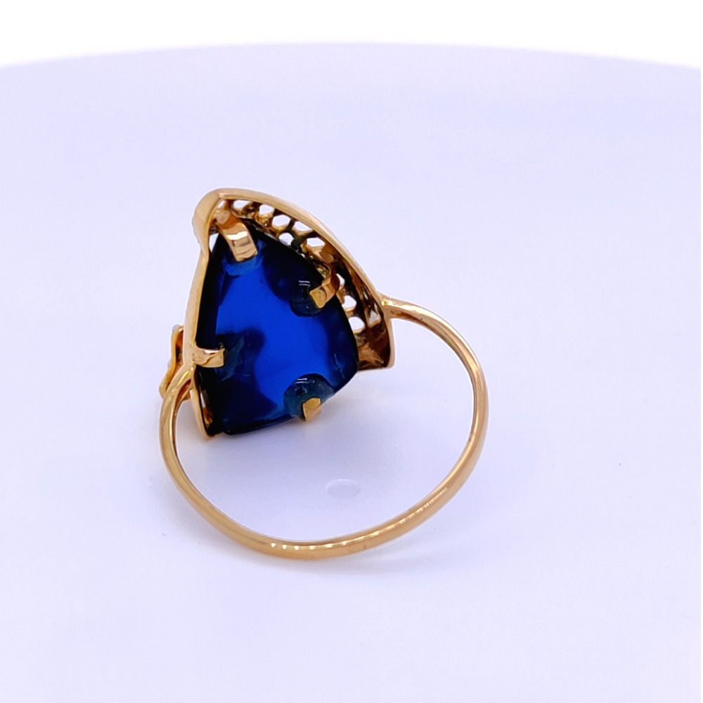 Ravishing diamond ring for her with color stone - Image 4