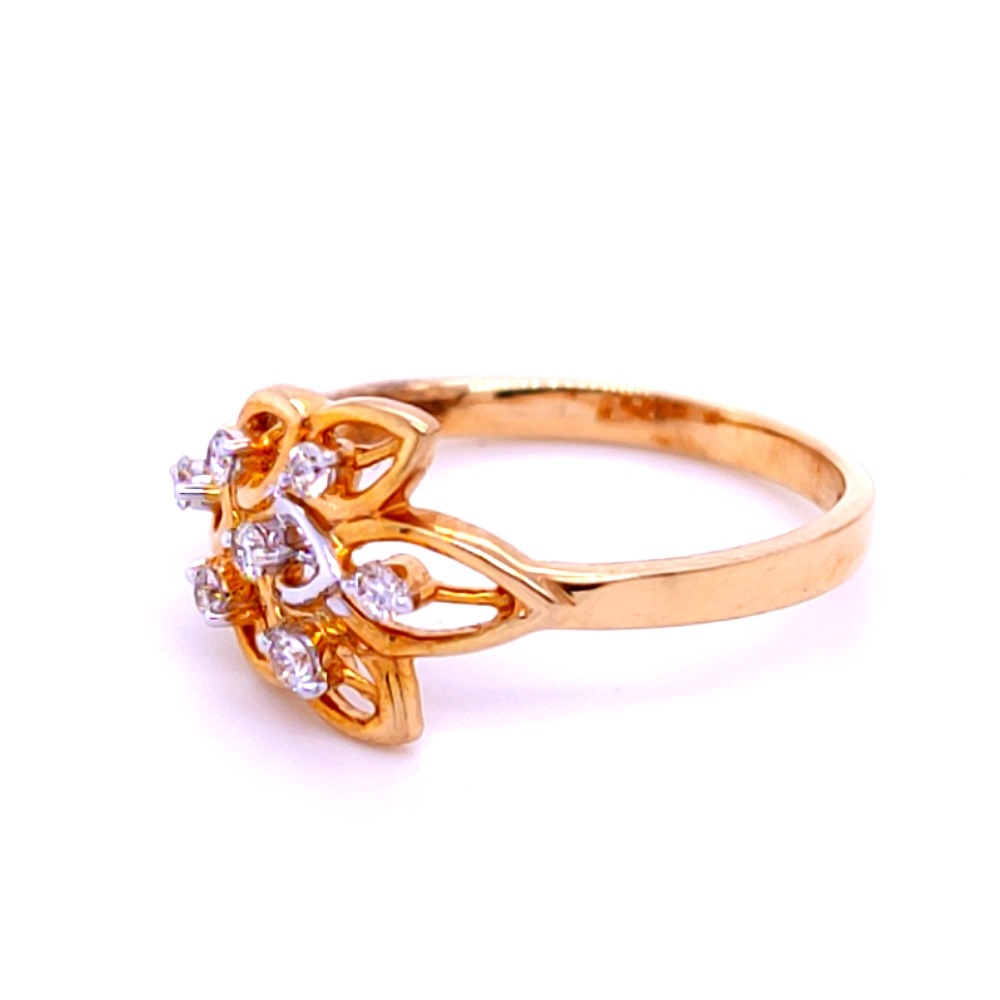 Captive blossom diamond ring in 14 kt - Image 3