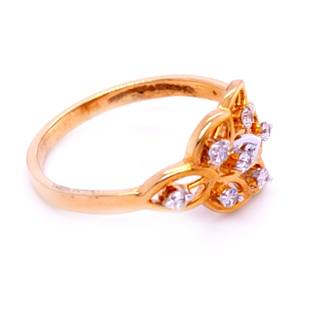 Captive blossom diamond ring in 14 kt - Image 2