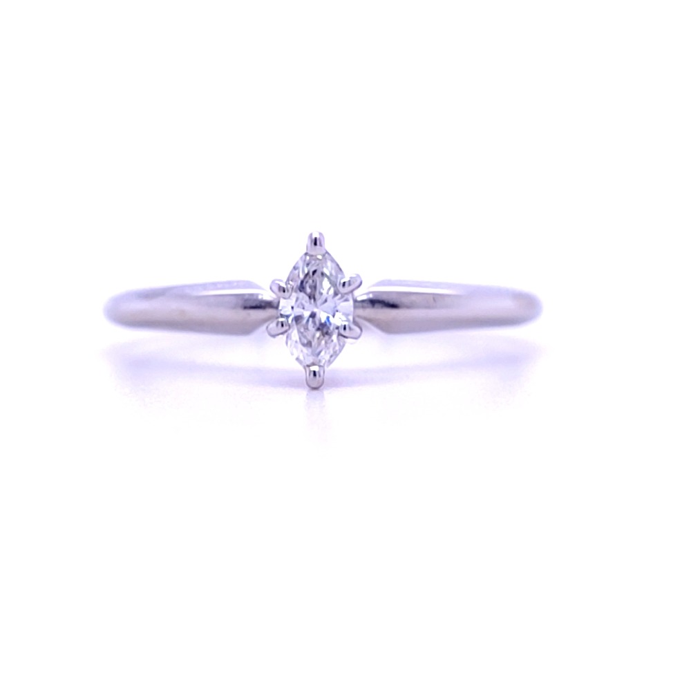 Mesmerizing solitaire marquise diamond ring in 14 kt - Image 2