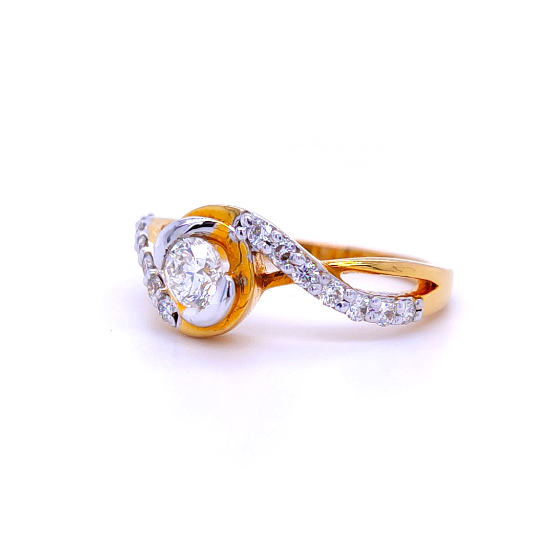 Beautiful twisted solitaire dimond ring - Image 2