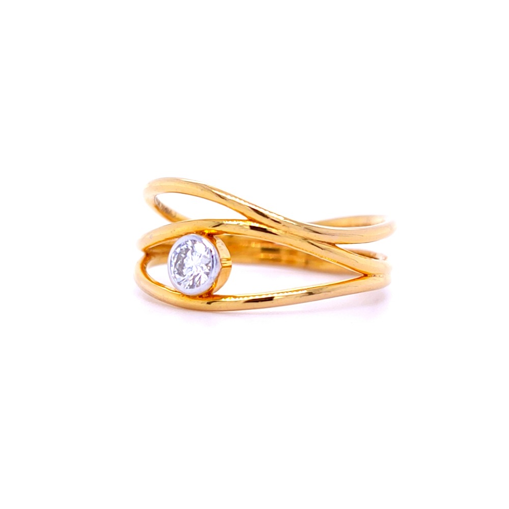 Twister trio 1 diamond ring 18 kt - Image 2