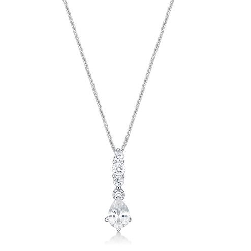 Silver CZ Diamond Pendant - Image 2