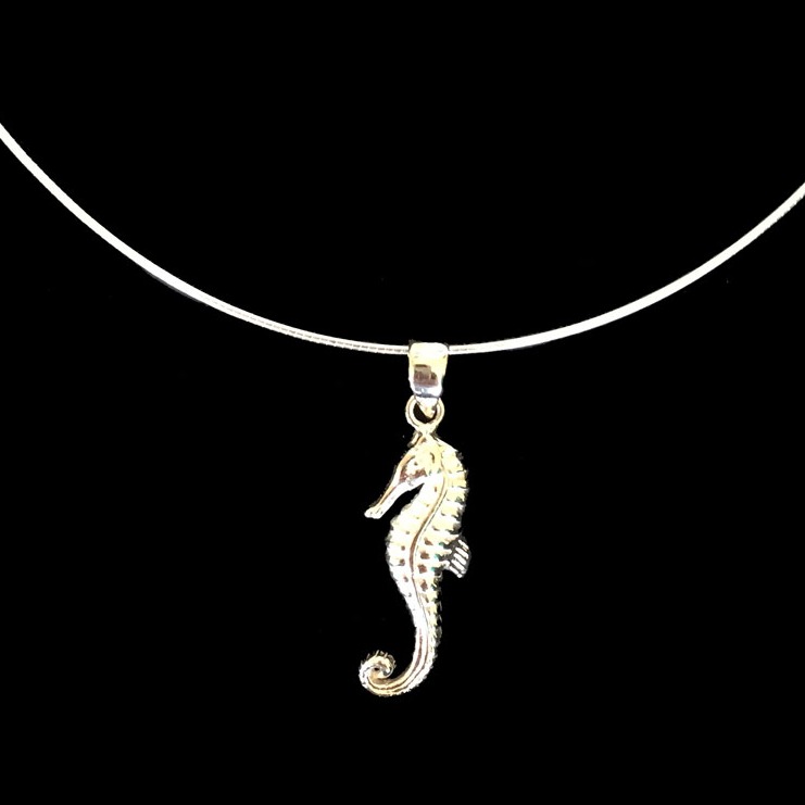 Silver Seahorse Pendant