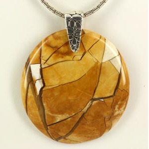 925 Silver Brecciated Mookaite Pendants